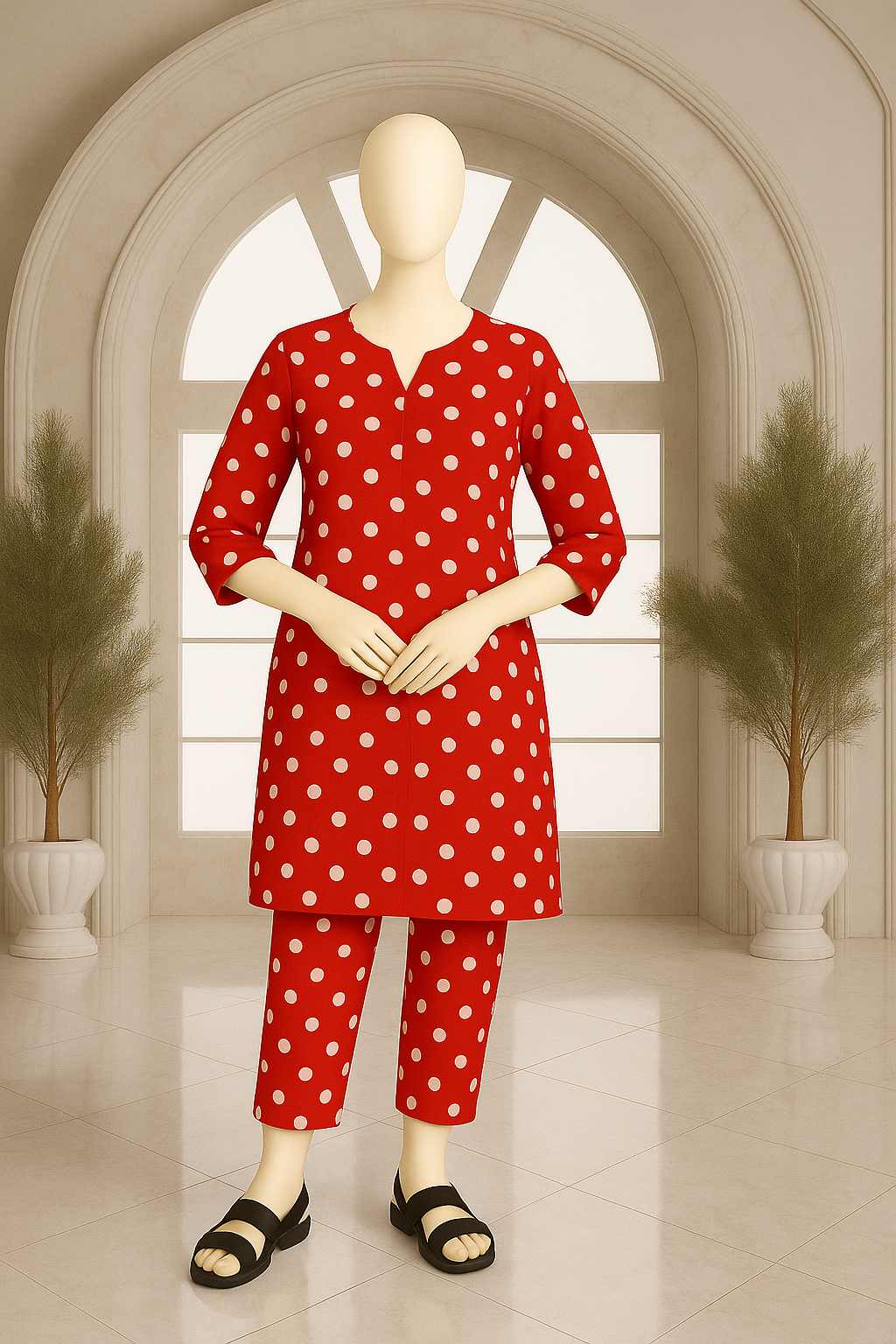Lawn stitched 2 PCS suit